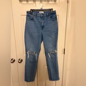 Abercrombie & Fitch Curve Love 90’s Straight Ultra High Rise Jeans